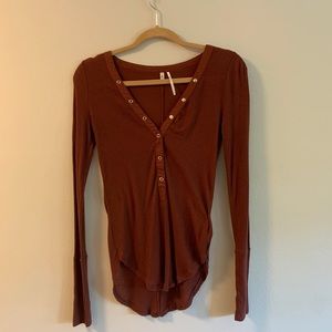 Maroon Button Up Long Sleeve